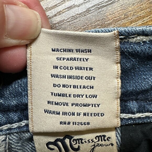 Miss Me Jeans Womens 27 Signature Boot Bootcut Denim Pants  JP5014-8 - Picture 10 of 11